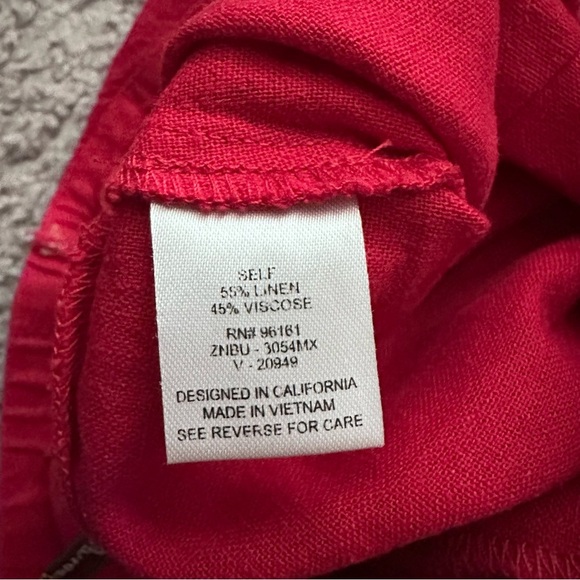 Gypsies & Moonlight Jumpsuit Womens Size 7 Red Strapless Cropped - Picture 14 of 14